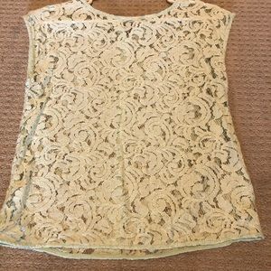 Mint green lace top from Anne Taylor aloft